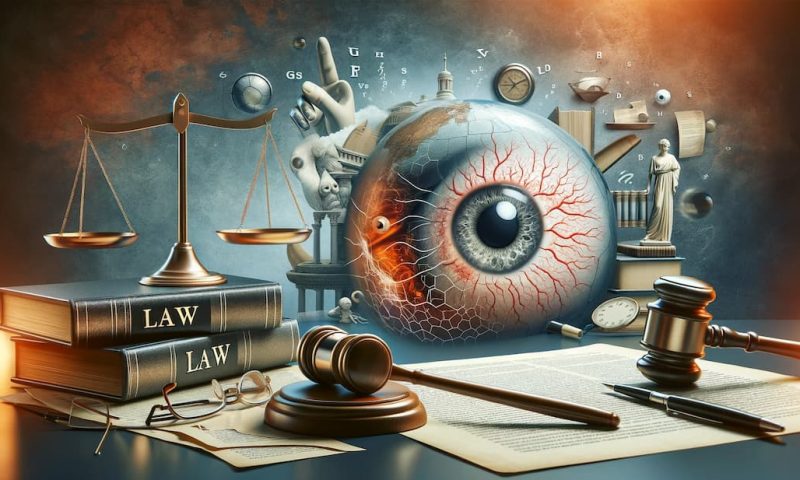 DALL·E 2023-12-04 09.38.31 – A professional and informative landscape image for a law blog post about uveitis and disability. The image should visually represent the concept of uv is uveitis a disability